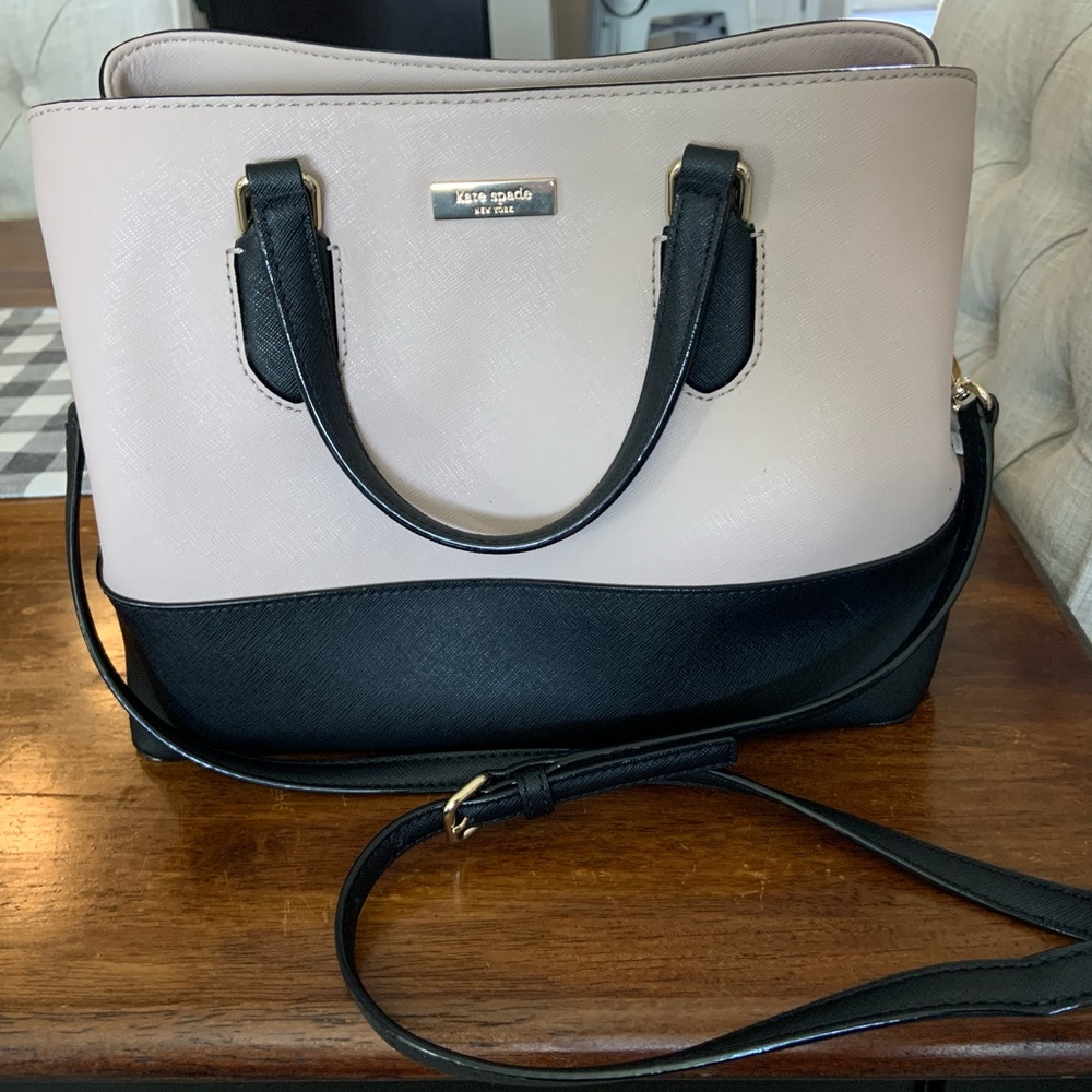Kate Spade Black and Pinkish Beige Crossbody Bag